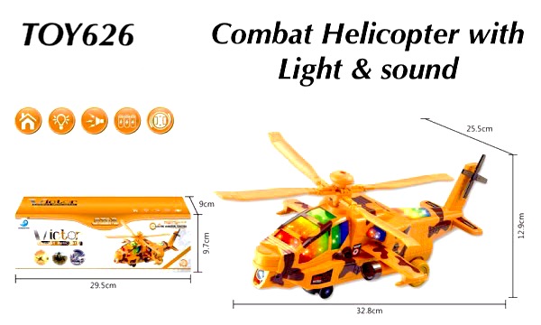 Combat Helicopter With Light & Sound