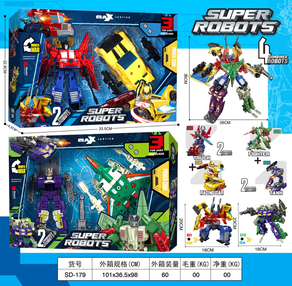 Transformation 2 Combined Robots