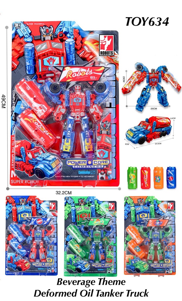 Beverage theme deformed oil tanker truck