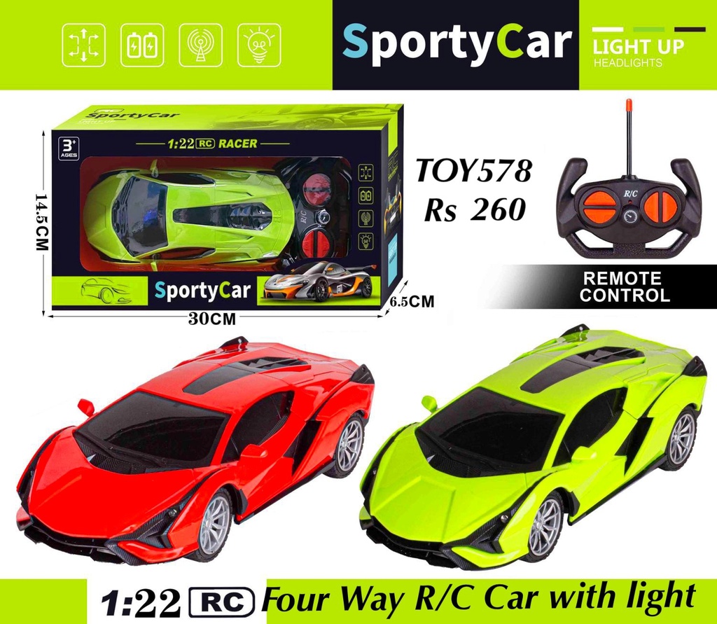 Four Way R/C Racing Car With Light
