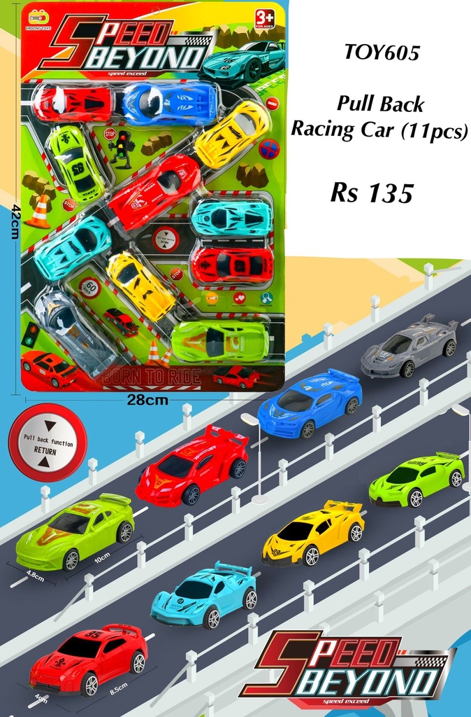 Pull Back Racing Car  (11 pcs)