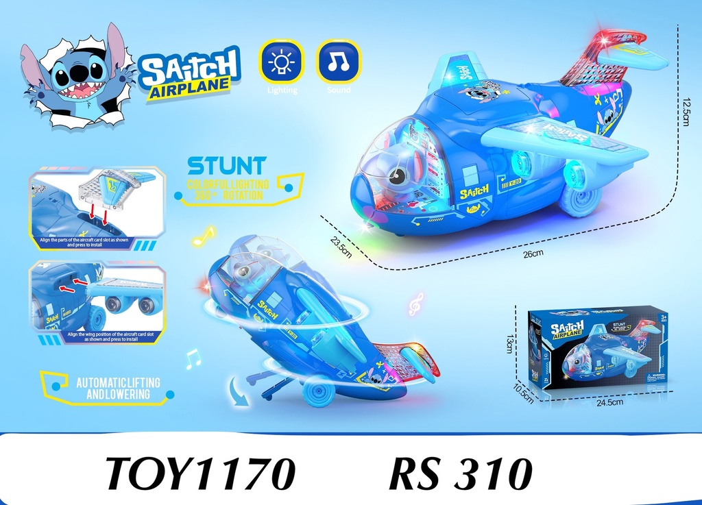 Stitch Airplane Toy