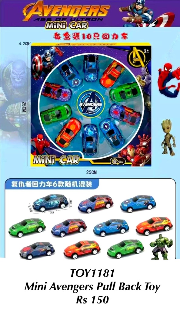 Mini Avengers Pull back Toy