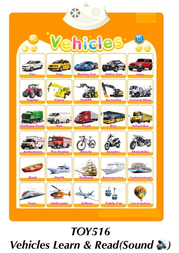 [TOY516] Vehicles Learn & Read (With Sound)