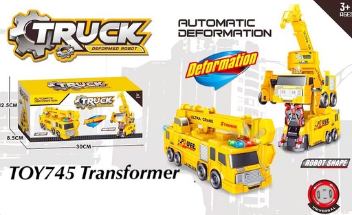 [TOY745] Automatic Deformation Truck With Light & Sound