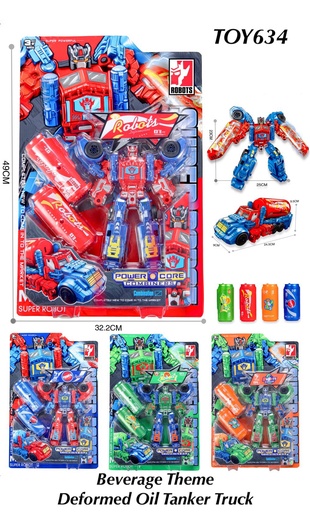 [TOY634(N)] Beverage theme deformed oil tanker truck