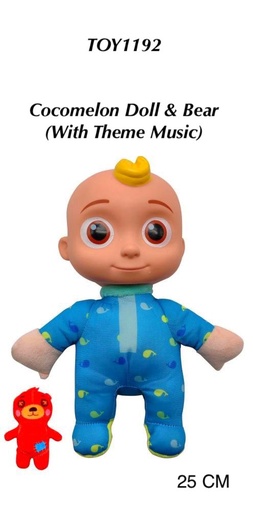 [TOY1192(OCT25C2)] Cocomelon Doll & Bear (With Theme Music)