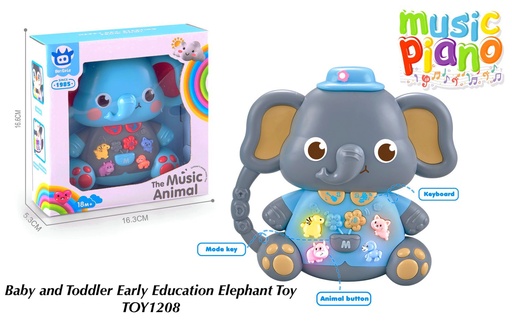 [TOY1208(OCT25C2)] Baby And Toddler Early Education Elephant Toy