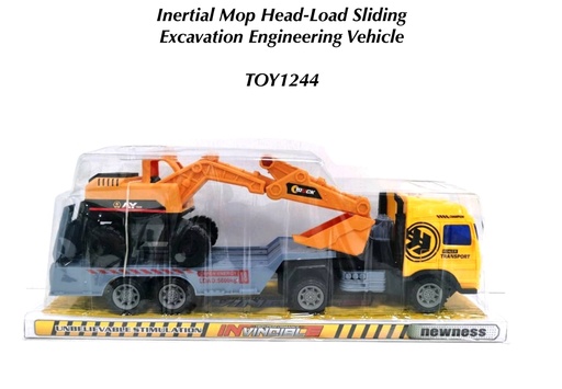 [TOY1244(OCT25C2)] Inertial Mop Head-Load Sliding Excavation Engineering Vehicle